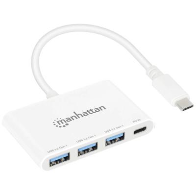 Manhattan 3-poorts USB 3.0 Type-C hub met Power Delivery
