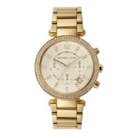 Michael Kors Dames Parker chronograaf goudkleurig roestvrij stalen horloge MK5354 - thumbnail