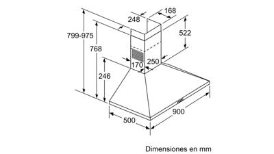 Conventionele Afzuigkap Balay 3BC696MB 90 cm 600 m3/h 69 dB 220W Wit