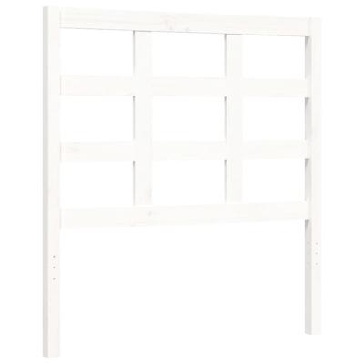 Bedframe met hoofdbord massief hout wit