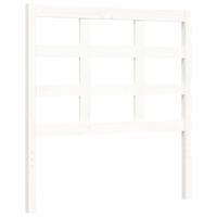 Bedframe met hoofdbord massief hout wit - thumbnail