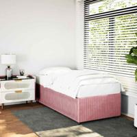 Bedframe fluweel roze 80x200 cm - thumbnail