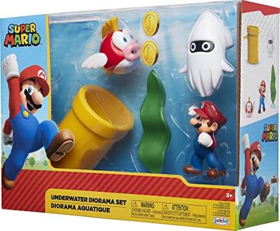 Super Mario Action Figure Set - Underwater Diorama