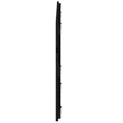 Wandhoofdbord 147x3x60 cm massief grenenhout zwart