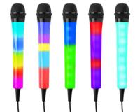Fenton KMD55B karaoke microfoon met gekleurde LED's - Zwart - thumbnail