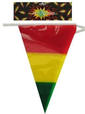 Vlaggenlijn rood/geel/groen 10 meter