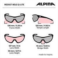 Olympic Sportswear Alpina sports sportbril rocket bold q-lite zwart/zilver - thumbnail