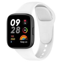 By Qubix - Siliconen bandje - Wit - Compatible met Xiaomi Redmi Watch 3 - Compatible Xiaomi bandje - thumbnail