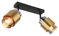 Globo PlafondlampMilley zwart met goud 2-lichts - 15560-2 - thumbnail