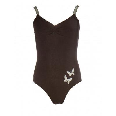 Papillon balletpakje spaghettiband meisjes zwart