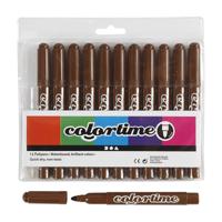 Creativ Company Bruine jumbo stiften, 12st. - thumbnail