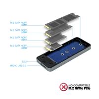 Externe Doos TooQ TQE-2281G SSD USB 3.1 Grijs - thumbnail