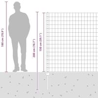 VidaXL Hek met paal zilver 1,5 x 10 m staal - thumbnail