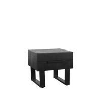 LABEL51 Salontafel 'Santos' 50 x 44cm, Mangohout, kleur Zwart - thumbnail