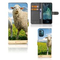 Nokia G11 | G21 | Telefoonhoesje | Met pasjeshouder | Schaap en Lammetje - thumbnail