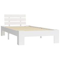 Bedframe massief grenenhout wit 100x200 cm - thumbnail