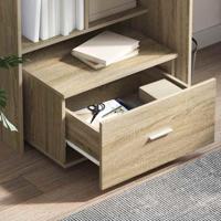 Bureau met lade Sonoma eiken 131,5 x 50 x 106,5 cm Bewerkt hout - thumbnail