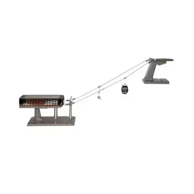 Jägerndorfer kabelbaan Luxe gondel+zetel zwart/grijs 1:32