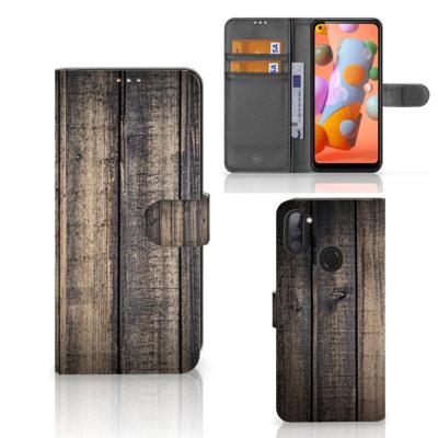 Samsung Galaxy M11 | A11 | Book Style Case | Steigerhout Samsung Galaxy M11 | A11 | Book Style Case | Steigerhout