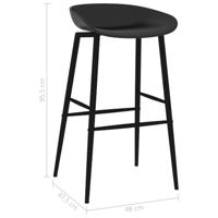 Barstoelen 2 st zwart - thumbnail