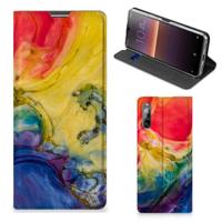Bookcase Sony Xperia L4 Watercolor Dark - thumbnail