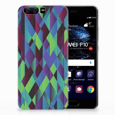 Huawei P10 | TPU Hoesje | Abstract Green Blue