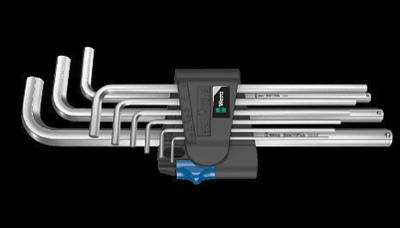 Wera 950/9 L Hex-Plus HF 1 | Stiftsleutelset | metrisch | verchroomd | met vasthoudfunctie | 9-delig - 05022130001