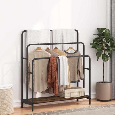 Kledingrek Gerookt eiken 90 x 30 x 100,5 cm Bewerkt hout