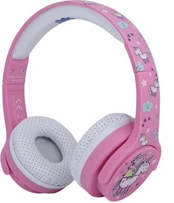 OTL Technologies Junior Bluetooth kinderkoptelefoon Peppa Pig Unicorn (gevoerde beugel, volumeregeling tot 85 dB, kleurrijk Peppa Pig Design, voor jongens en meisjes), roze/wit