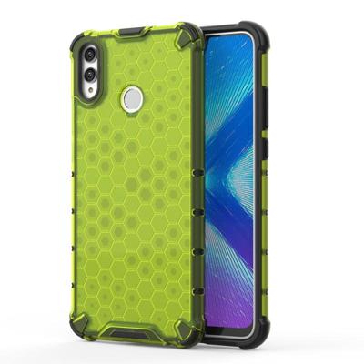 Schokbestendige honingraat PC + TPU Case voor Huawei Honor 8X (groen)