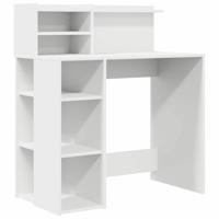 Bureau met opbergruimte Wit 90 x 48 x 101,5 cm Bewerkt hout - thumbnail