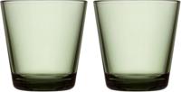 IITTALA - Kartio - Glas 0,21l Pine green set/2 - thumbnail