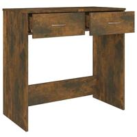Bureau 80x40x75 cm bewerkt hout gerookt eikenkleurig - thumbnail