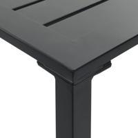 Bartafel 200x100x110 cm gepoedercoat staal zwart - thumbnail