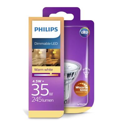 Philips LED GU10 lamp 35-2,6 Watt Philips warmglow DIM