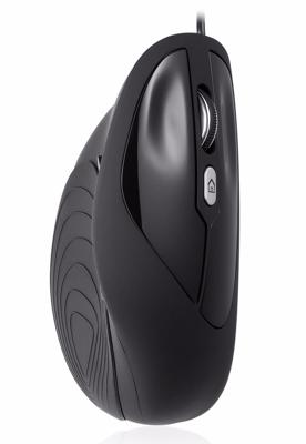 Perixx Vertikal Perimice-515 II Ergonomische muis USB Optisch Zwart 6 Toetsen 1600 dpi Ergonomisch