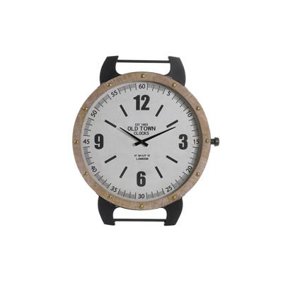 Muurklok DKD Home Decor Natuurlijk MDF Wit Ijzer (52 x 5 x 60 cm)