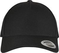 Flexfit FX5789M YP Classics 5-Panel Premium Curved Visor Snapback Cap - Black - One Size - thumbnail