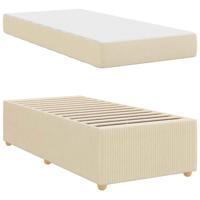 Bedframe met matras met matras Crème 80 x 200 cm Stof - thumbnail
