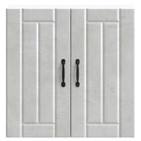 Keukenwandkast Lucca bewerkt hout betongrijs - thumbnail