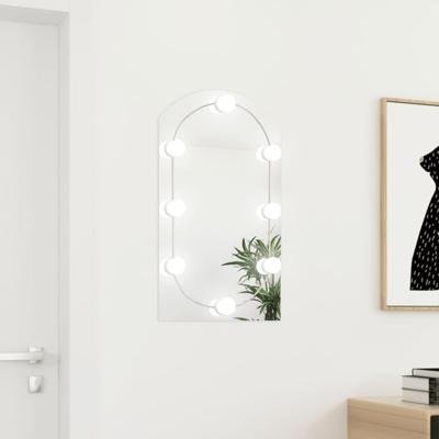 VidaXL Spiegel met led-verlichting boog 70x40 cm glas