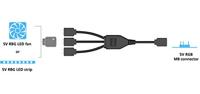 Akasa Adressable RGB LED splitter and extension cable - thumbnail