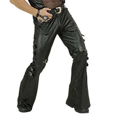Broek lederlook met sluitingen