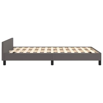 Bedframe met hoofdbord kunstleer grijs 120x200 cm