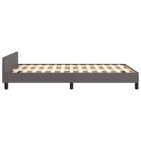 Bedframe met hoofdbord kunstleer grijs 120x200 cm - thumbnail