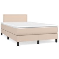 Boxspring met matras kunstleer cappuccinokleurig 140x190 cm - thumbnail