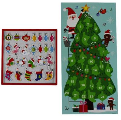 Adventkalender met stickers set van 25 | 24 stuks