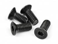 HPI - Flat head screw m4x10mm (hex socket/thin type/4pc) (Z307) - thumbnail