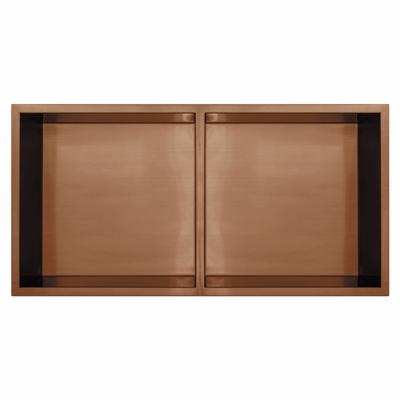 Inbouwnis Qisani Flow Dubbel Geborsteld Copper