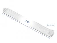 Kabelmantel met klittenbandsluiting 2 m x 19 mm wit - thumbnail